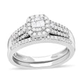 Diamond Stackable Ring in Platinum Over Sterling Silver (Size 10.0) 0.50 ctw - Sticky add to cart bar