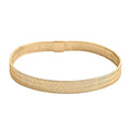 Italian 10K Yellow Gold Adjustable Flat Mesh Bangle Bracelet 1.42 Grams - Sticky add to cart bar