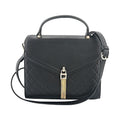MC Black Pebbled Grain PU Envelope Shape Crossbody Bag (10"x4"x8") - Sticky add to cart bar