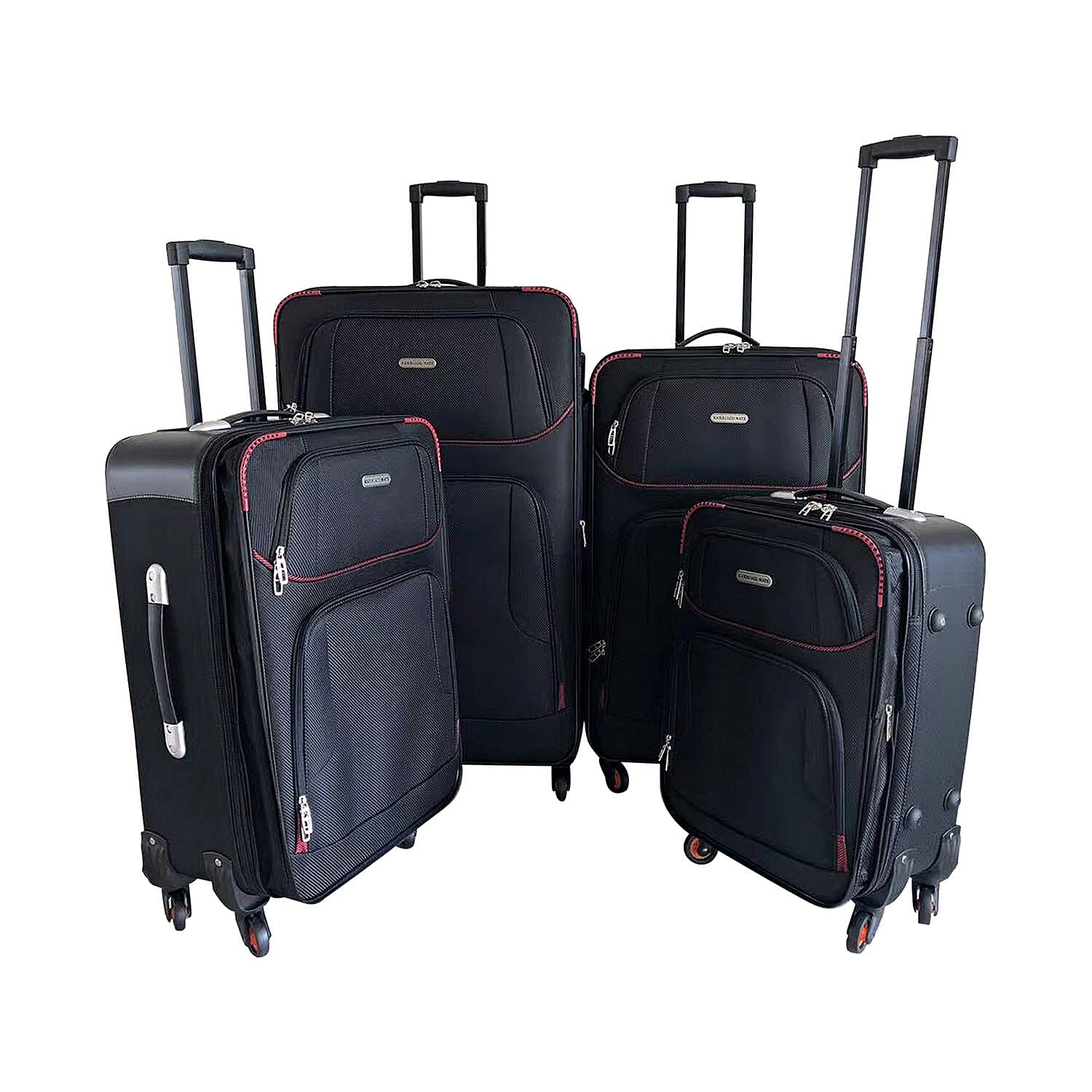 Karriage-Mate 4pc Lightweight and Expandable Luggage Set - Black