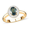 Doorbuster Luxoro 14K Yellow Gold AAA Narsipatnam Alexandrite and G-H I2 Diamond Halo Ring (Size 6.0) 4 Grams 1.50 ctw - Sticky add to cart bar