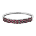 Orissa Rhodolite Garnet Bangle Bracelet in Stainless Steel (6.50 In) 11.65 ctw - Sticky add to cart bar