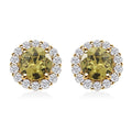Luxoro 14K Yellow Gold AAA Ambanja Demantoid Garnet and I2 Diamond Earrings 2.10 ctw - Sticky add to cart bar