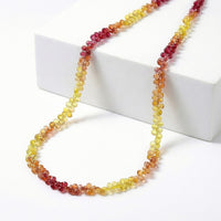 Certified & Appraised Rhapsody 950 Platinum AAAA Multi Sapphire Beaded Graduated Necklace 18-20 Inches 55.00 ctw