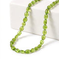 Certified & Appraised Luxoro 14K Yellow Gold AAA Peridot Beaded Graduated Necklace 18 Inches with 2 Inch Extender 130.00 ctw - Sticky add to cart bar