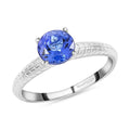 Doorbuster Certified & Appraised Rhapsody 950 Platinum AAAA Tanzanite Solitaire Ring (Size 9.0) (4.65 g) 1.50 ctw - Sticky add to cart bar
