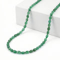 Certified & Appraised Rhapsody 950 Platinum AAAA Kagem Zambian Emerald Beaded Graduation Necklace 18 Inches 40.00 ctw - Sticky add to cart bar