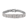 Diamond Bracelet in Platinum Over Sterling Silver (7.25 In) 5.00 ctw - Sticky add to cart bar