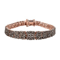 Natural Champagne Diamond 5.00 ctw Bracelet in 18K Vermeil Rose Gold Over Sterling Silver (7.25 In) - Sticky add to cart bar