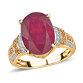Niassa Ruby (FF), Multi Gemstone Ring in Vermeil YG Over Sterling Silver (Size 10.0) 8.70 ctw - Sticky add to cart bar