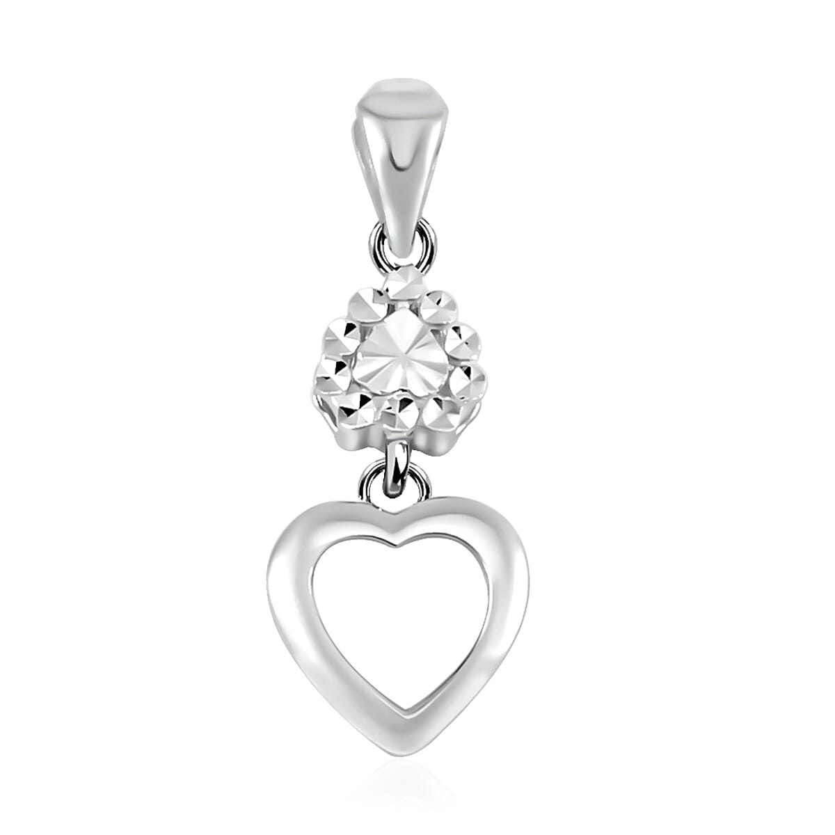 950 Platinum Heart Pendant 1.80 Grams