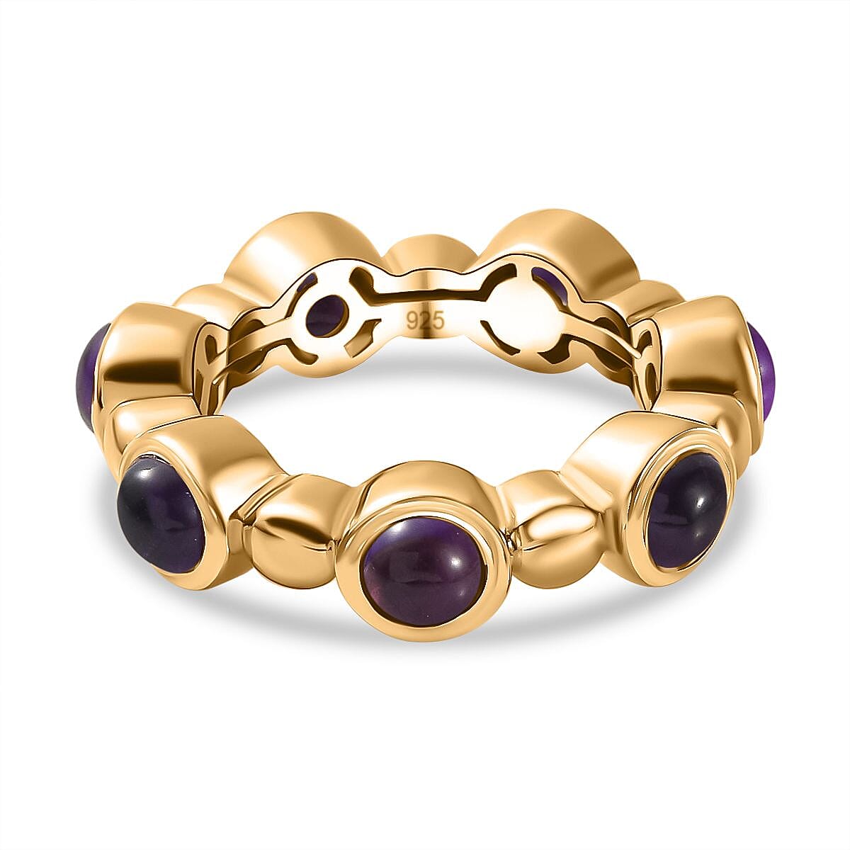 African Amethyst 4.90 ctw Ring in Vermeil YG Over Sterling Silver (Size 10.0)