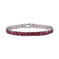 950 Platinum and 18K Gold AAAA Ouro Fino Rubellite Tennis Bracelet (7.25 In) 16.70 Grams 25.35 ctw - Sticky add to cart bar