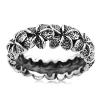 Bali Legacy Sterling Silver Floral Band Ring (Size 10.0) 5 Grams