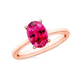 Ouro Fino Rubellite Solitaire Ring in Platinum Over Sterling Silver (Size 10.0) 1.30 ctw - Sticky add to cart bar