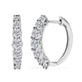 Moissanite Royal Hoop Earrings in Sterling Silver - Sticky add to cart bar