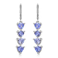 Tanzanite  Earring in Platinum Over Sterling Silver 0.82 ctw - Sticky add to cart bar