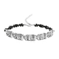 Bali Legacy Thai Black Spinel Elephant Line Bracelet in Sterling Silver (8.50 In) 32.50 ctw - Sticky add to cart bar