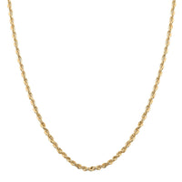 2mm Rope Chain Necklace in 10K Yellow Gold 1.70 Grams 22 Inches