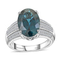 Rhapsody 950 Platinum AAAA Monte Belo Indicolite, Diamond (F-E, VS2) Ring (Size 7.0) 5.30 ctw - Sticky add to cart bar