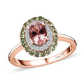Blush Tourmaline, Multi Gemstone Ring in Vermeil RG Over Sterling Silver (Size 7.0) 1.40 ctw - Sticky add to cart bar