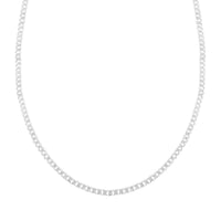 Italian Sterling Silver Grumetta Chain Necklace 24 Inches 10.90 Grams