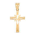 Made in America 10K Yellow Gold Cross Pendant 0.70 Grams - Sticky add to cart bar