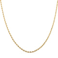 Italian 10K Yellow Gold 2.5mm Roma Rope Chain Necklace 2.10 Grams 20 Inches - Sticky add to cart bar