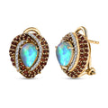 Premium Ethiopian Welo Opal and Multi Gemstone Earrings in Vermeil Yellow Gold Over Sterling Silver 3.15 ctw - Sticky add to cart bar