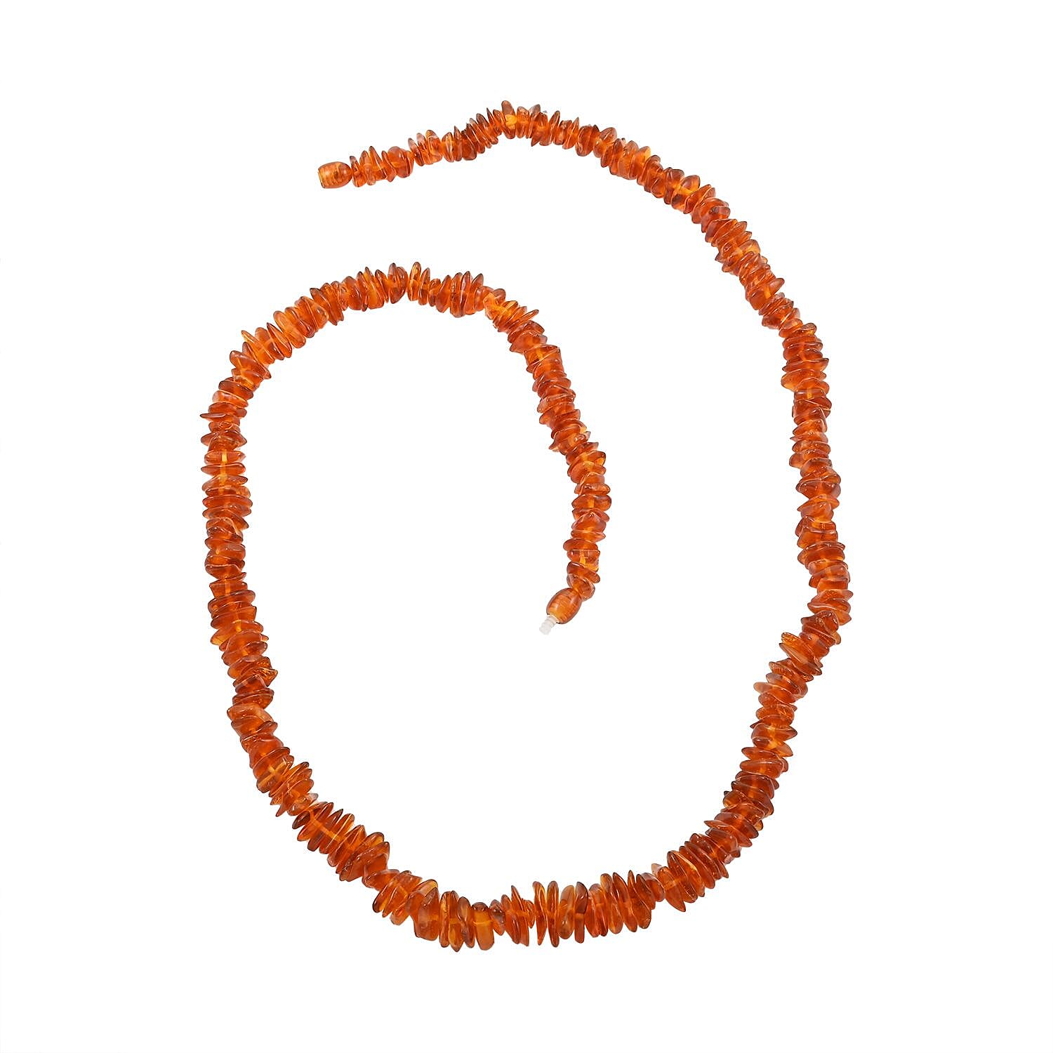 Baltic Amber Glowing Chips Necklace 25 Inches