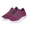 Purple Women's Crystal Jeweled Knit Vented Trainers - (Size 7-7.5) - Sticky add to cart bar