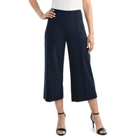TLV Navy Wide Leg Cropped Pants - S