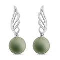 Certified & Appraised Iliana 18K White Gold AAA Tahitian Pearl 8.5-9mm Earrings - Sticky add to cart bar