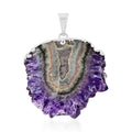 Stalactite Amethyst Small Pendant in Silvertone 37.50 ctw - Sticky add to cart bar