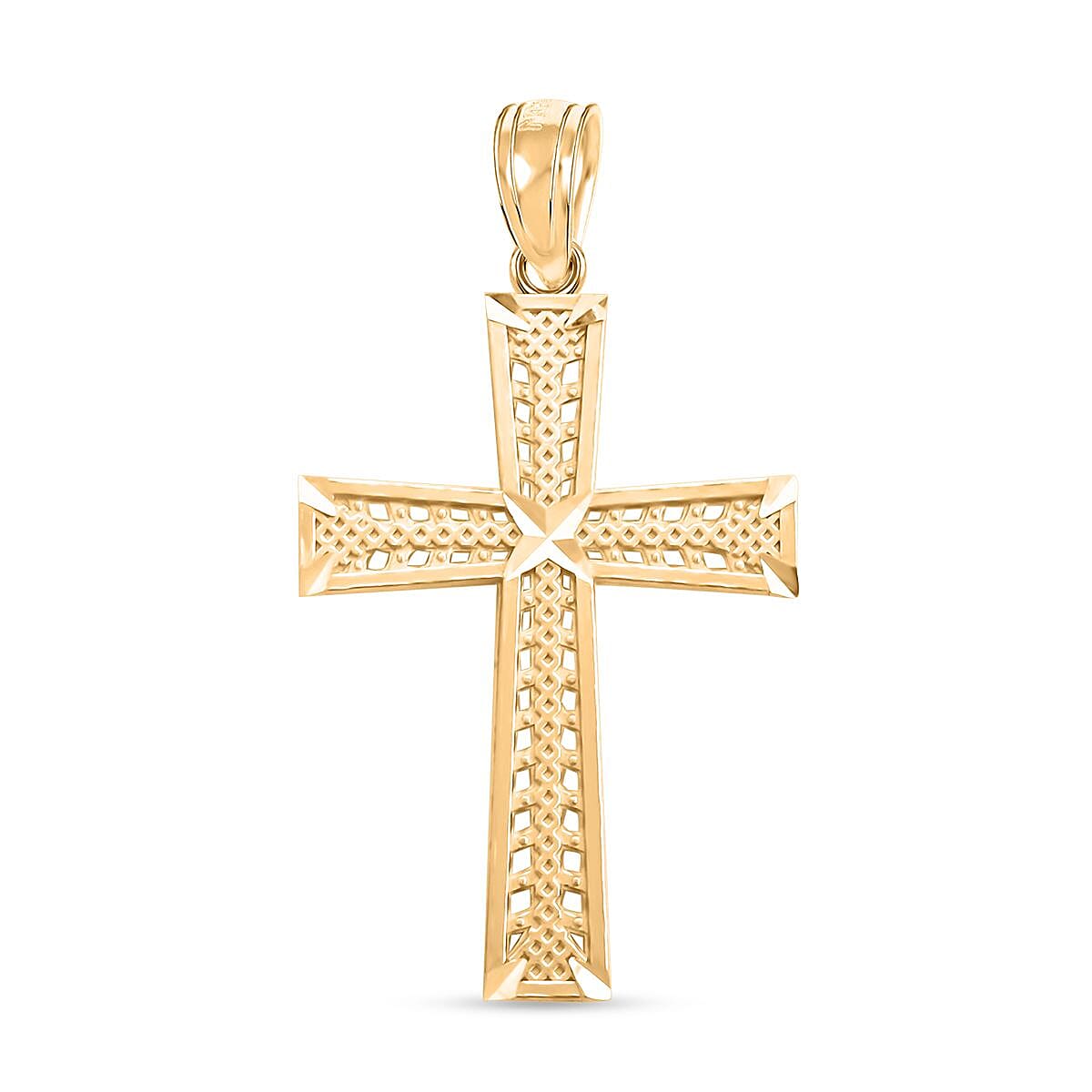 10K Yellow Gold Cross Pendant without Chain 1.4 Grams