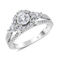 14K White Gold Diamond G-H I1 Ring 1.00 ctw - Sticky add to cart bar