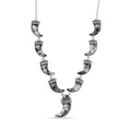 Artisan Crafted White Buffalo Bear Claw Necklace 18-20 Inches in Sterling Silver 64.40 ctw - Sticky add to cart bar