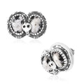 Artisan Crafted White Buffalo Snake Earrings in Black Oxidized Sterling Silver 3.75 ctw - Sticky add to cart bar