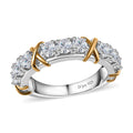 Moissanite XOXO Band Ring in Sterling Silver - Sticky add to cart bar