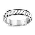 Platinum Over Sterling Silver Band Ring (Size 10.0) (3.20 g) - Sticky add to cart bar