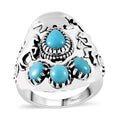 Premium Sleeping Beauty Turquoise Ring in Sterling Silver 1.75 ctw - Sticky add to cart bar