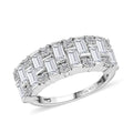 Moissanite Ring in Platinum Over Sterling Silver 1.70 ctw - Sticky add to cart bar