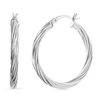 Hoop Earrings in Sterling Silver 3.05 Grams