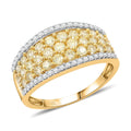 14K Yellow Gold Natural Yellow and White Diamond I2-I3 Ring (Size 10.0) (Del. in 10-15 Days) 1.00 ctw - Sticky add to cart bar