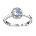 Rainbow Moonstone Ring in Platinum Over Sterling Silver (Size 10.0) 0.85 ctw - Sticky add to cart bar