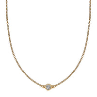 Diamond Accent Necklace 18 Inches in Vermeil Yellow Gold Over Sterling Silver