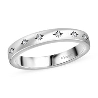 Diamond Accent Ring in Platinum Over Sterling Silver (Size 6)