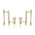 Moissanite 2.00 ctw Fancy Earrings in Vermeil Yellow Gold Over Sterling Silver - Sticky add to cart bar