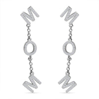 Moissanite 1.00 ctw Earrings in Platinum Over Sterling Silver