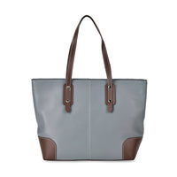 Black Genuine Leather Tote Bag with Double Handles Drop